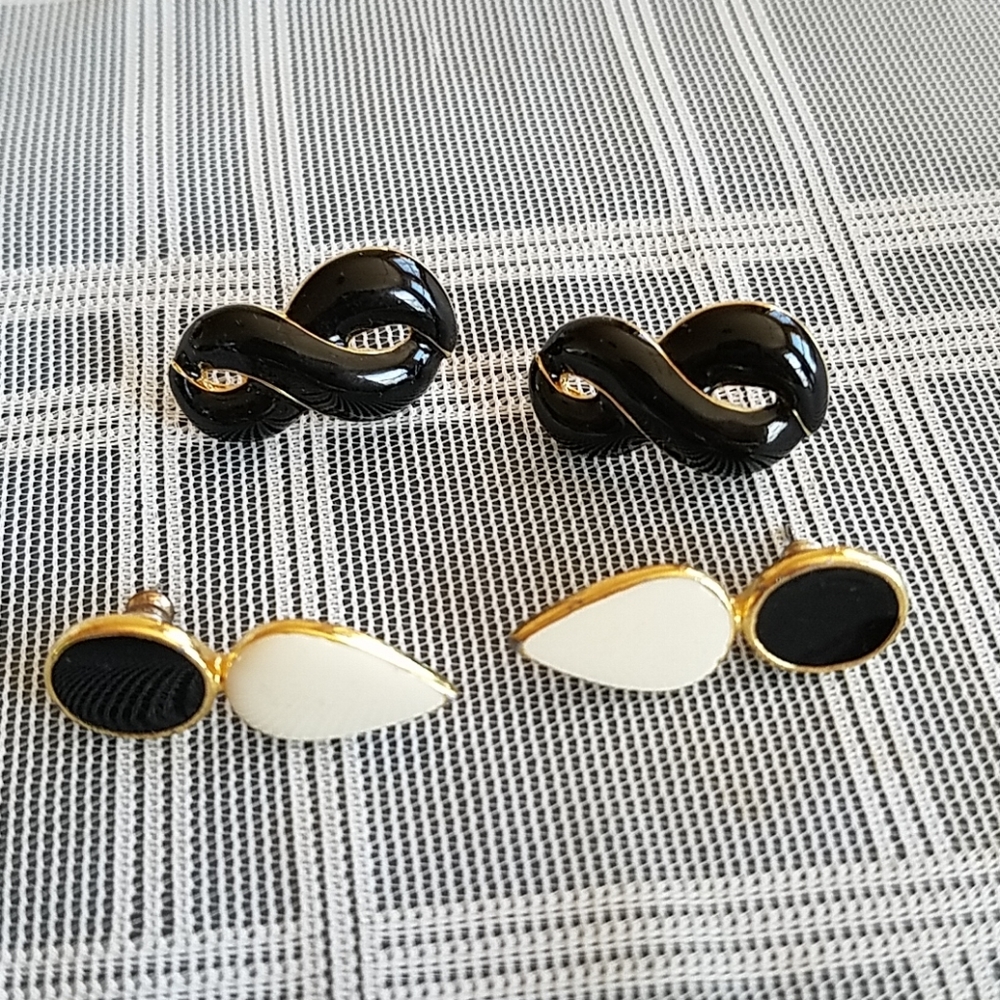 Napier Enamel Post Earrings- 2 pairs